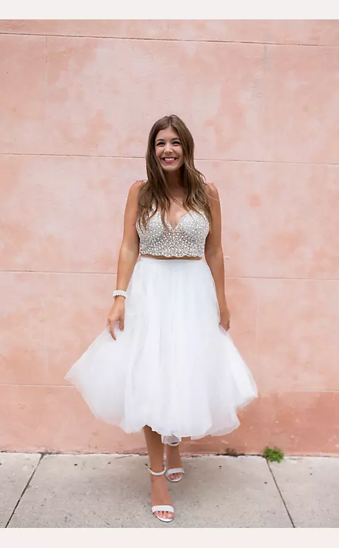 Tulle Wedding Separates Midi Skirt Image 11