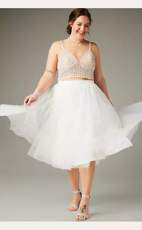 Tulle Wedding Separates Midi Skirt Image 17