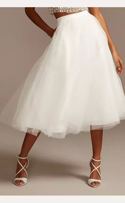 Tulle Wedding Separates Midi Skirt Image 1