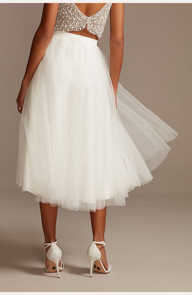 Tulle Wedding Separates Midi Skirt with Pockets | David's Bridal