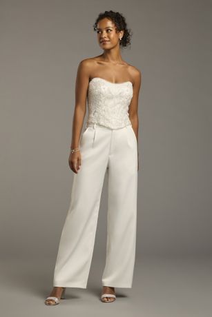 Bridal Separates Allover Beaded Corset Top | David's Bridal