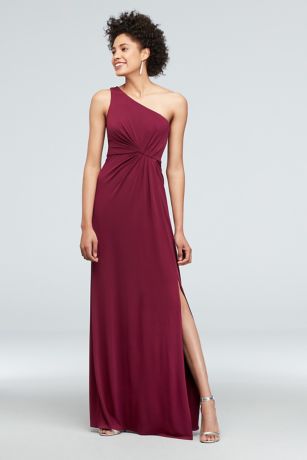 davids bridal one shoulder bridesmaid dress