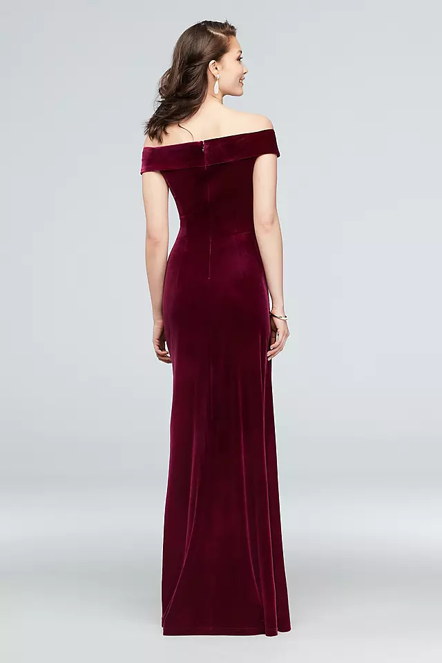 Velvet Off-the-Shoulder Dress Image 2