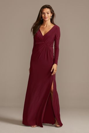 garnet red bridesmaid dresses