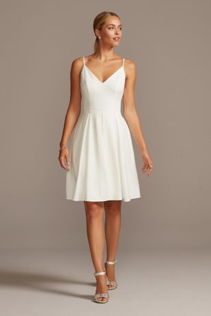 david's bridal little white dress