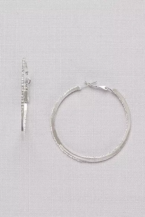 Crystal-Traced Hoop Earrings Image 1