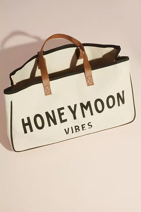 Honeymoon Vibes Canvas Open-Top Duffle Bag Image 1
