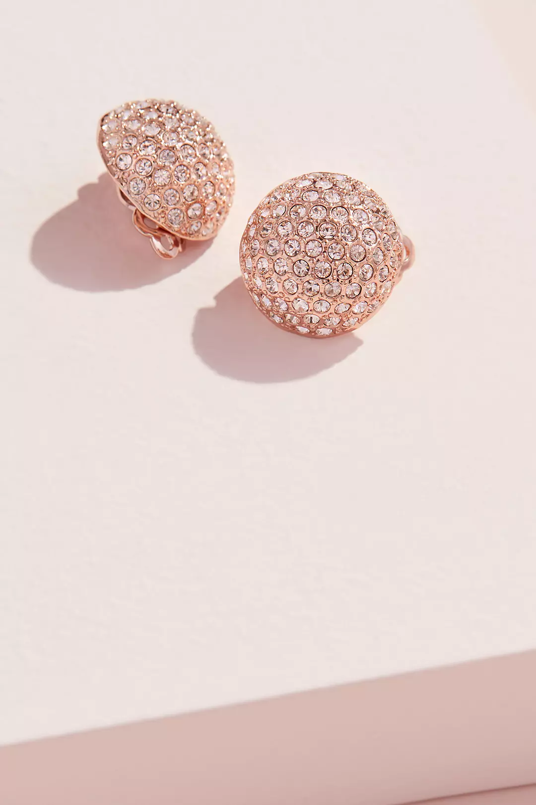 Swarovski Pave Crystal Clip-On Button Earrings Image