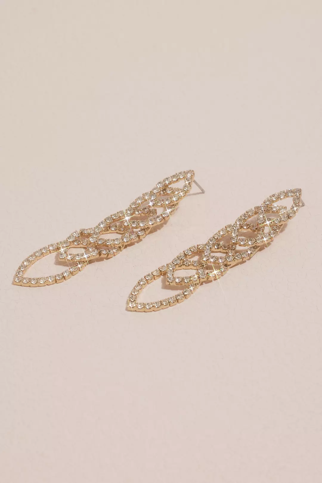 Interlocking Ombre Rhinestone Drop Earrings | David's Bridal
