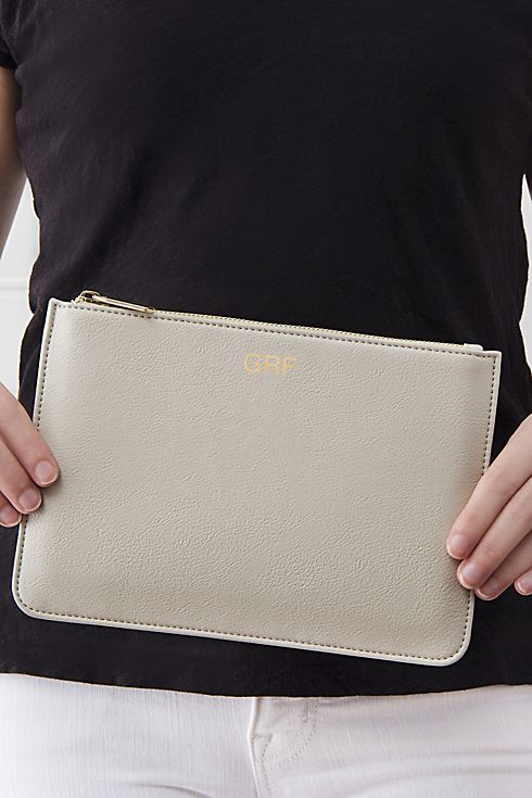Personalized Embossed Vegan Leather Clutch Image 8