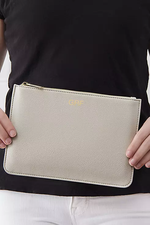 Personalized Embossed Vegan Leather Clutch Image 2