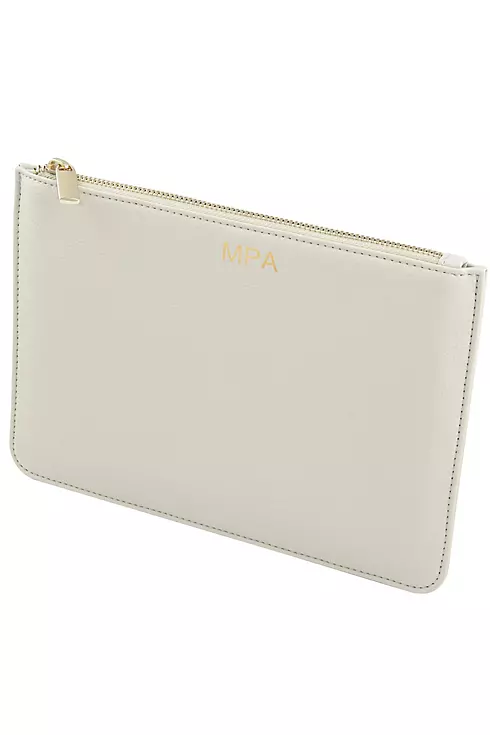 Personalized Embossed Vegan Leather Clutch Image 7