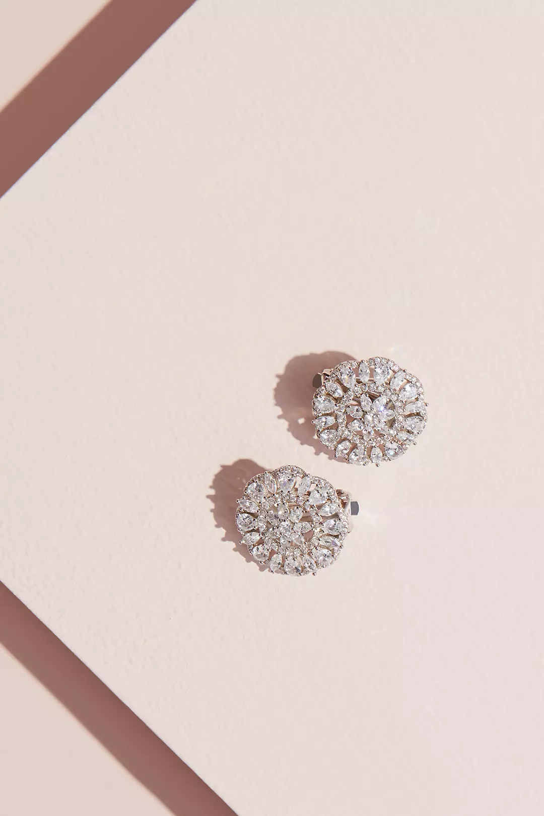 Marquise and Pear Sunburst Lever-Back Earrings Image