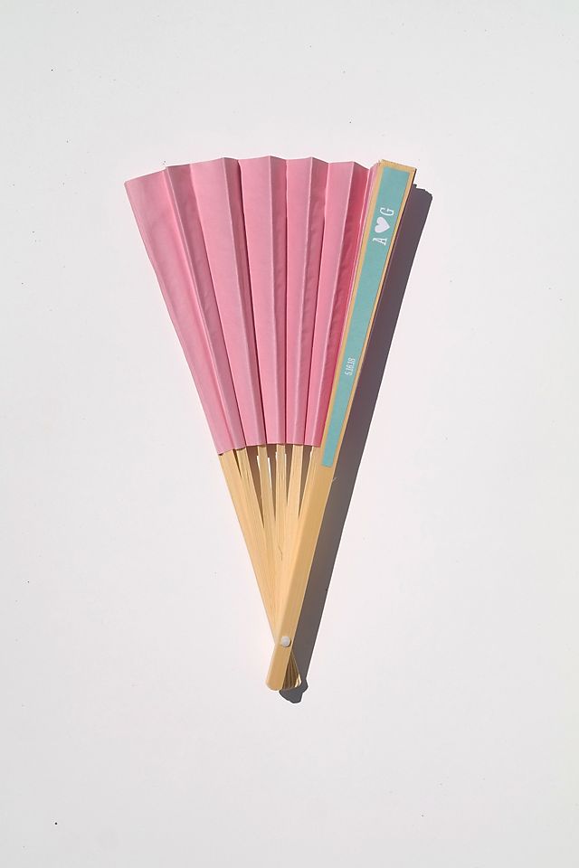 Personalized Colored Paper Fans Image 1
