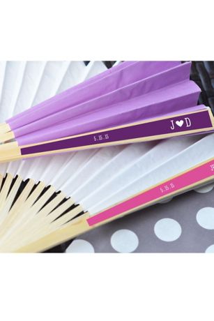 Personalized Colored Paper Fans David's Bridal