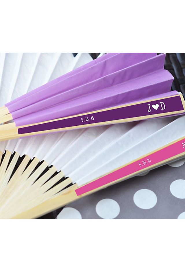 Personalized Colored Paper Fans Image 2