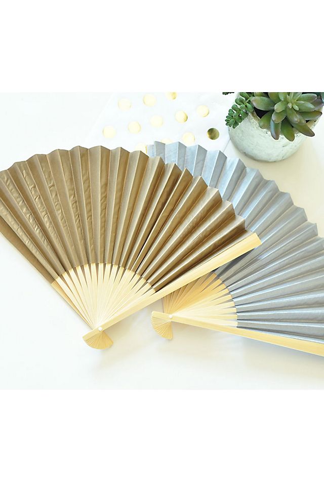 Personalized Colored Paper Fans Image 4