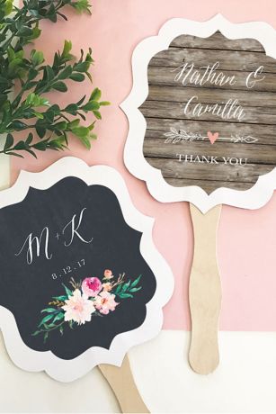 Personalized Floral Garden Paddle Fans