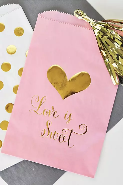 Love is Sweet Foil Candy Buffet Bags Set of 12 Image 2