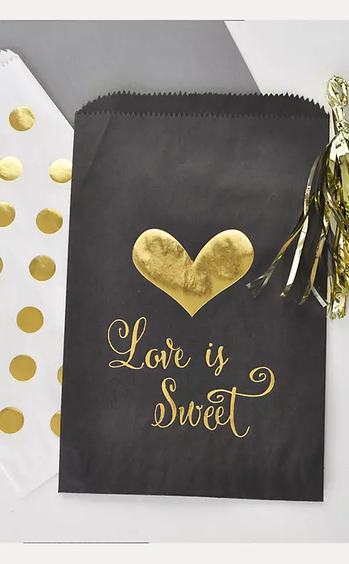 Love is Sweet Foil Candy Buffet Bags Set of 12 Image 3