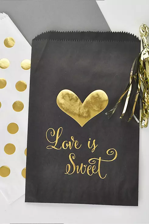 Love is Sweet Foil Candy Buffet Bags Set of 12 Image 3