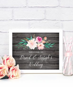 Personalized Floral Garden Wedding Sign