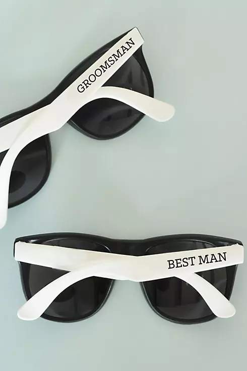 White Groom and Groomsmen Sunglasses Set of 6 Image 1