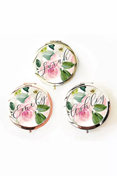 Personalized Spring Floral Compact Image 1