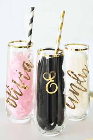 Personalized Stemless Champagne Glass