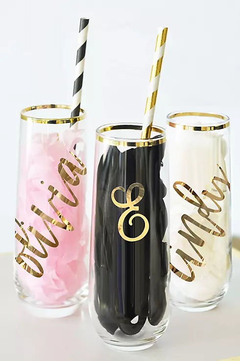 Personalized Stemless Champagne Glass Image 3
