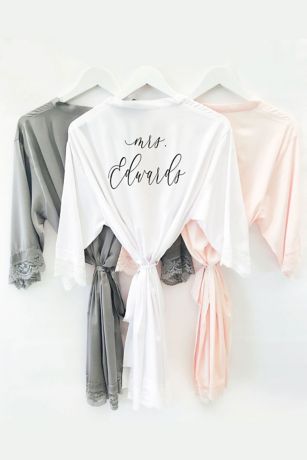 bride and bridesmaid robe