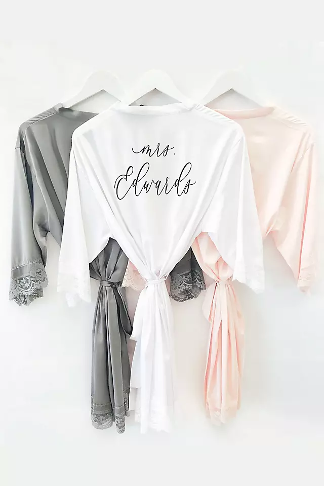 Personalized Satin and Lace Robe Image