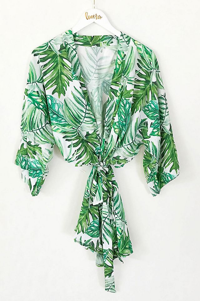 Tropical Palm Leaf Robe Image 3