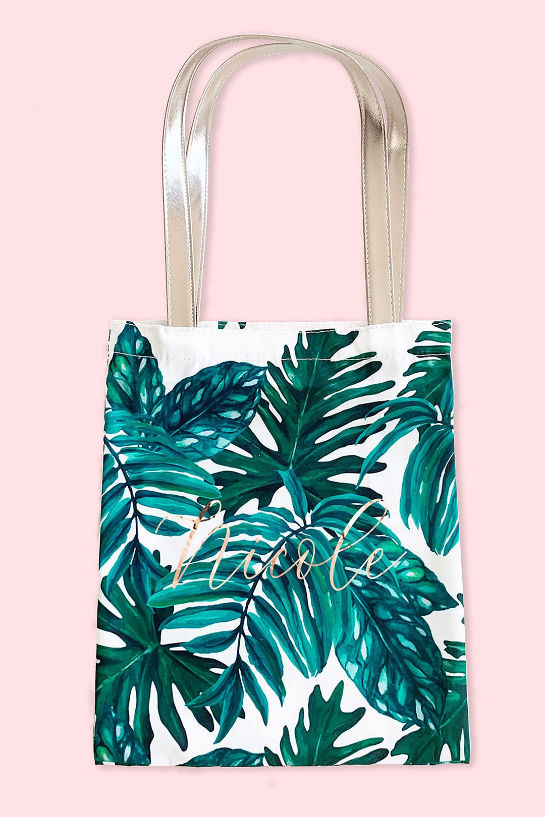 Personalized Palm Leaf Tote Image 3