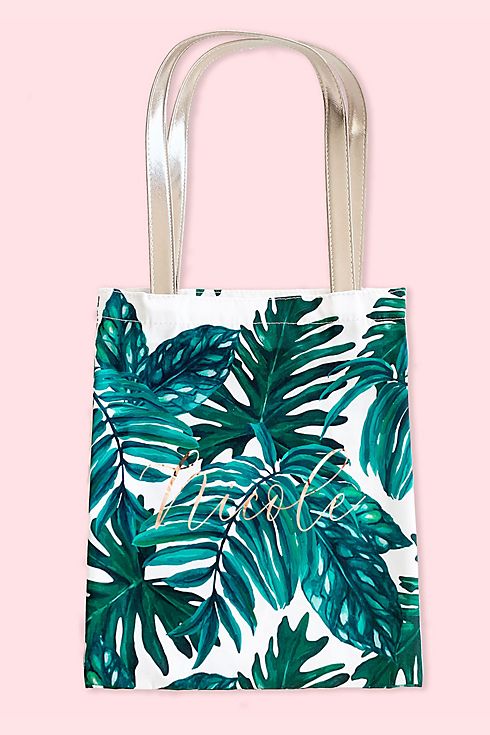 Personalized Palm Leaf Tote Image