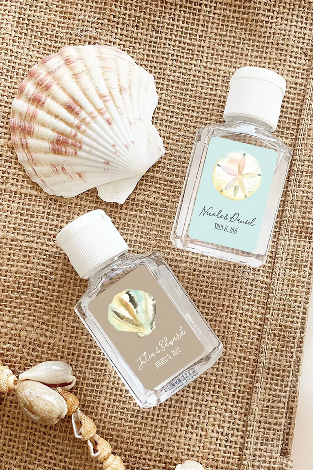 Personalized Beach Theme Hand Sanitizer Favors Image