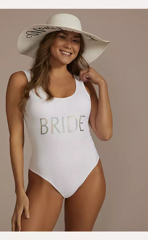 Iridescent Bride One-Piece Bathing Suit Image 1