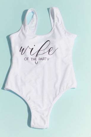 Wife of the Party Bride One Piece Bathing Suit