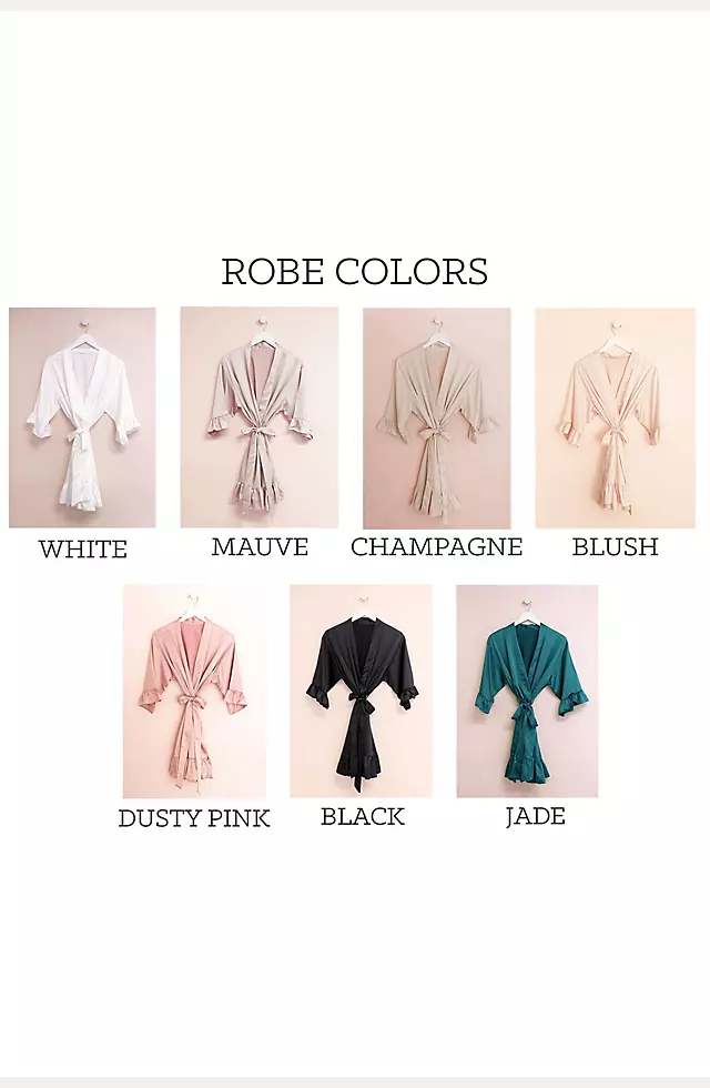 Personalized Satin Ruffle Robe Image 3
