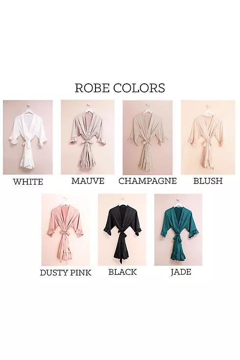 Personalized Satin Ruffle Robe Image 3