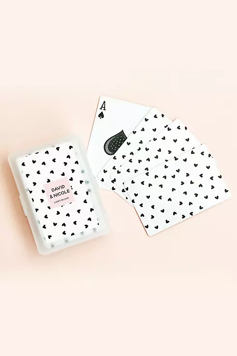 Confetti Heart Personalized Playing Cards Image 2