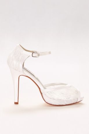 lace up open toe platform heels