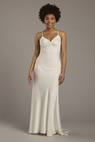 Matte Satin Spaghetti Strap Slip Dress