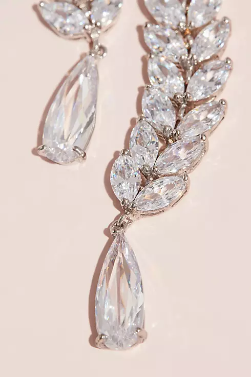Marquise-Cut and Teardrop Cubic Zirconia Earrings Image 2