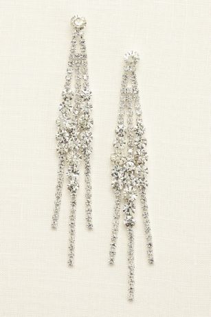 solitaire cluster earrings