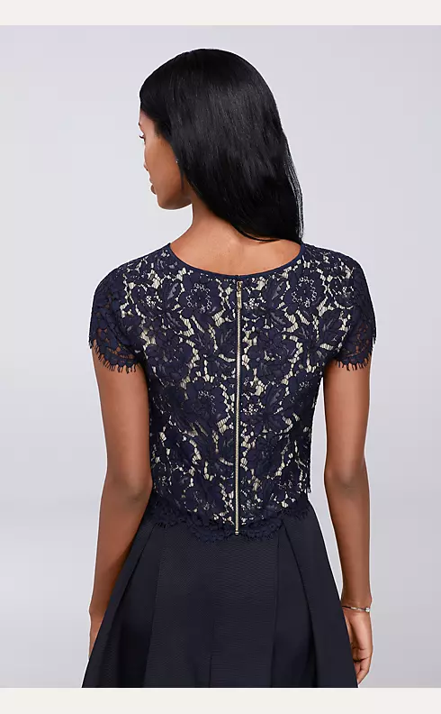 Cap Sleeve Lace Cropped Shell Image 2