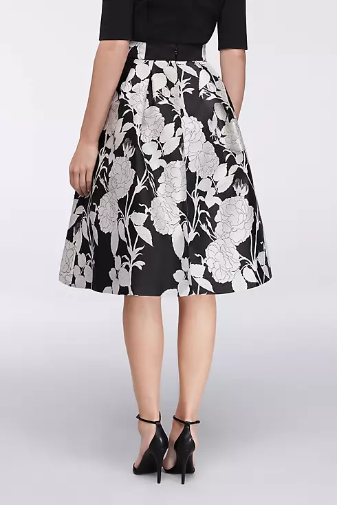 Midi Full Jacquard Skirt with Box Pleats Image 2