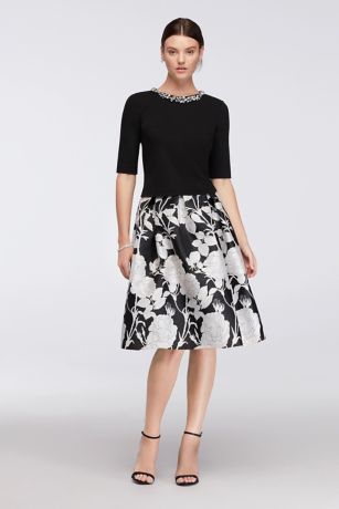 pleats jacquard midi skirt box