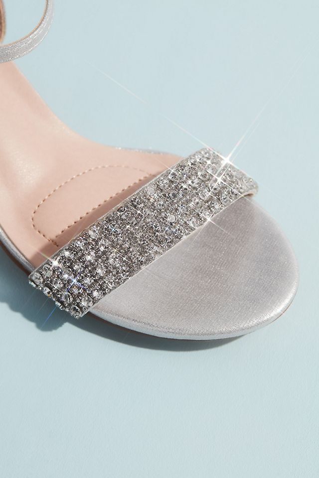 Crystal Strap Low-Block Heel Comfort Sandals Image 3