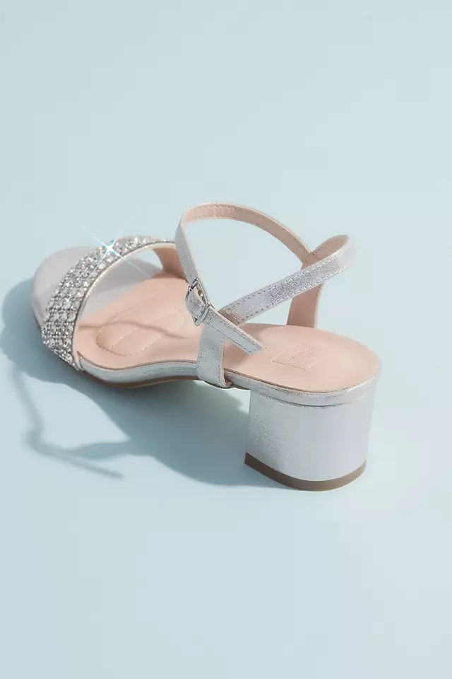 Crystal Strap Low-Block Heel Comfort Sandals Image 2